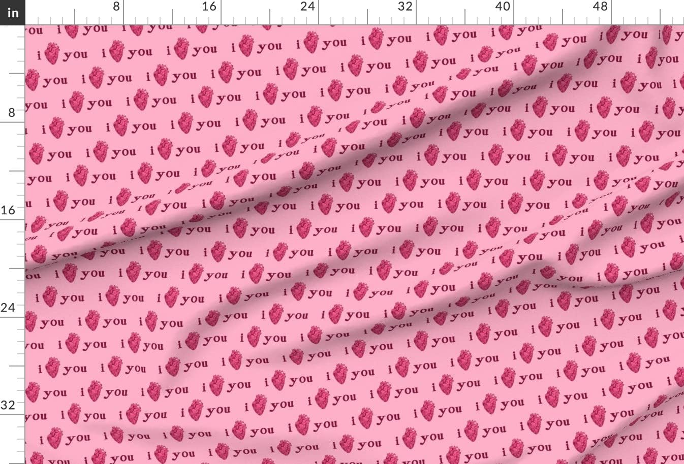 Spoonflower Fabric - Anatomical Heart You Pink Goth Valentine Valentines Anatomy Horror Printed on Minky Fabric by The Yard - Sewing Baby Blankets Quilt Backing Plush