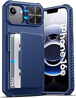 Vista 40 de ATATOO Funda tipo cartera para iPhone 16 con tarjetero (almacena 3-5 tarjetas) [bloqueo RFID] y funda deslizante para cámara, protección de grado