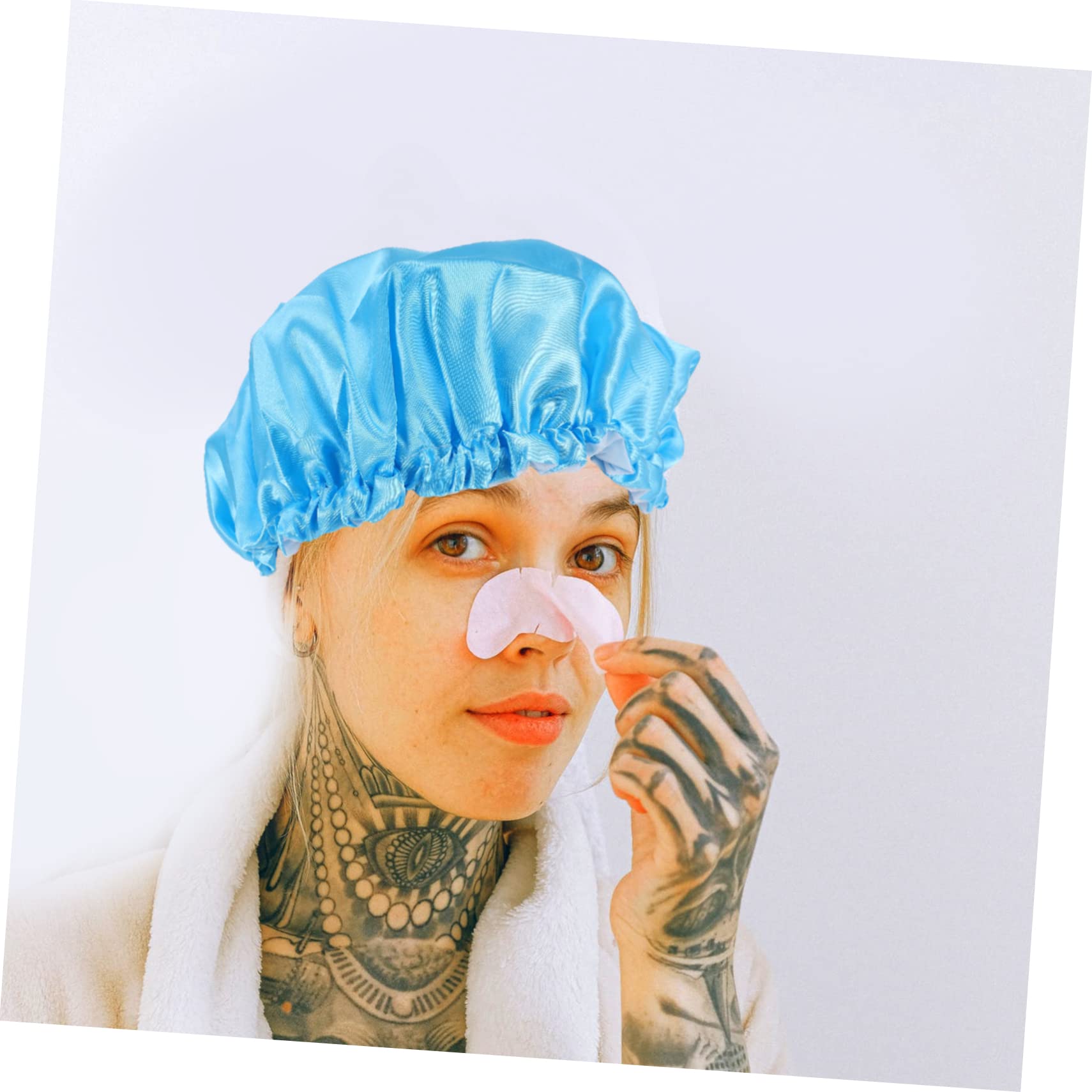 FOMIYES 8stücke Teiliges Wasserdichte Duschhauben Doppellagige Elastische Badekappen Für Damen Für Lange Haare Haarpflege Und Reise Verschiedenen Farben Erhältlich