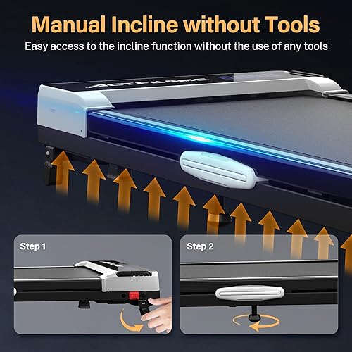 Miniatura 6 de Caminadora con inclinación, para debajo del escritorio, cinta de correr portátil para oficina en casa, caminadora 4 en 1 para caminar y correr,