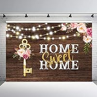 Vista 4 de Decoración rústica para despedida de soltera para despedida de soltera, dulce hogar, madera marrón, fondos de fotografía de boda, accesorios