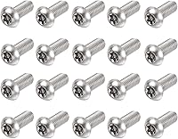 Vista 9 de uxcell Tornillo de máquina de seguridad Torx M4x16mm, 20 tornillos de cabeza plana en la columna interior, pernos de sujeción de acero inoxidable 304