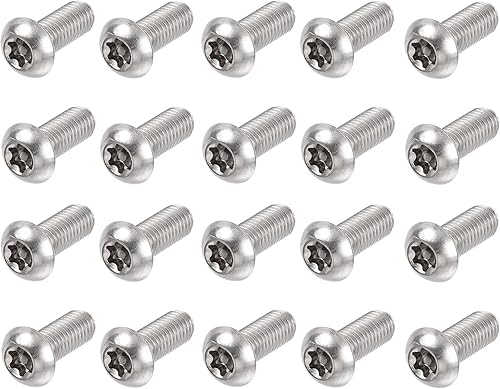Miniatura 9 de uxcell Tornillo de máquina de seguridad Torx M4x16mm, 20 tornillos de cabeza plana en la columna interior, pernos de sujeción de acero inoxidable 304
