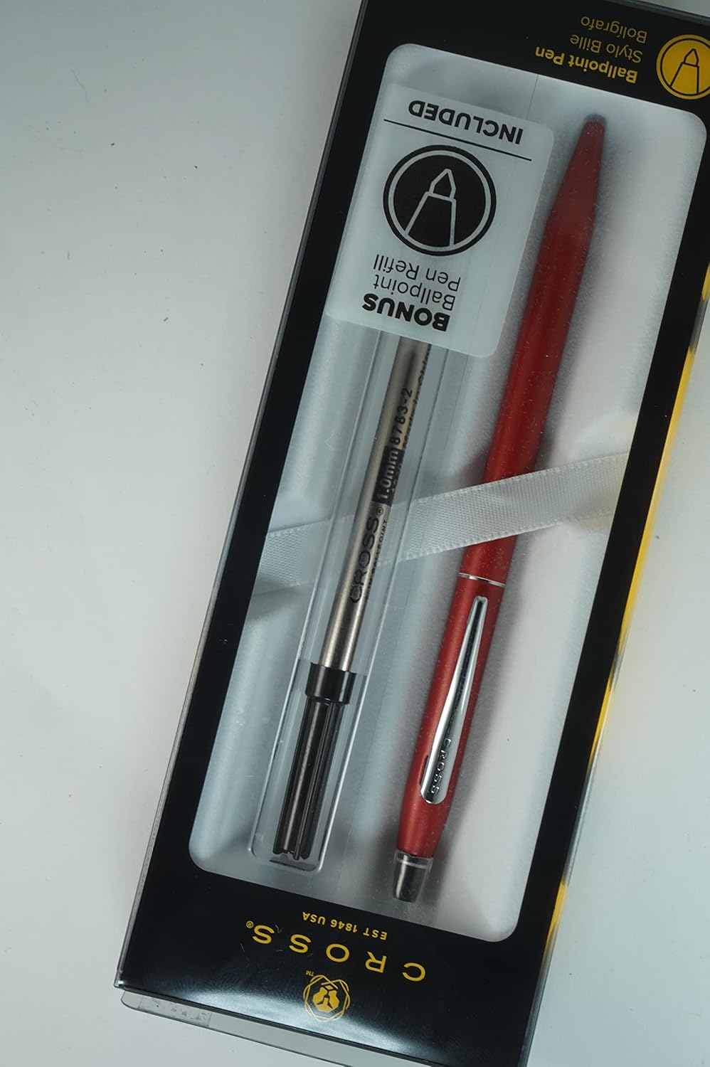 Cross Click-it Matte Metallic Red with Chrome appointments Ballpoint Pen and Bonus Refill