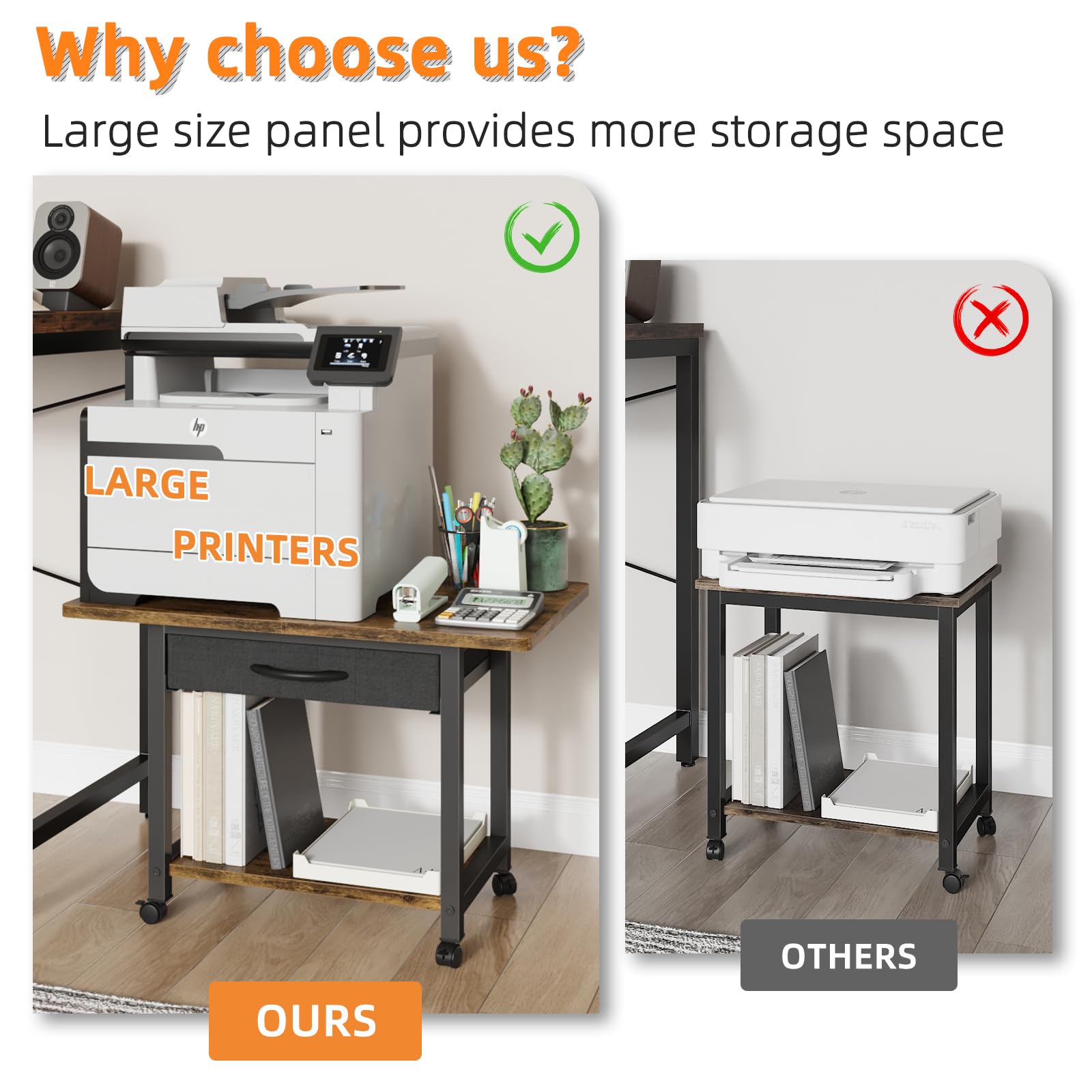 Snapklik.com : YAOHUOO 236"x15" Large Printer Stand