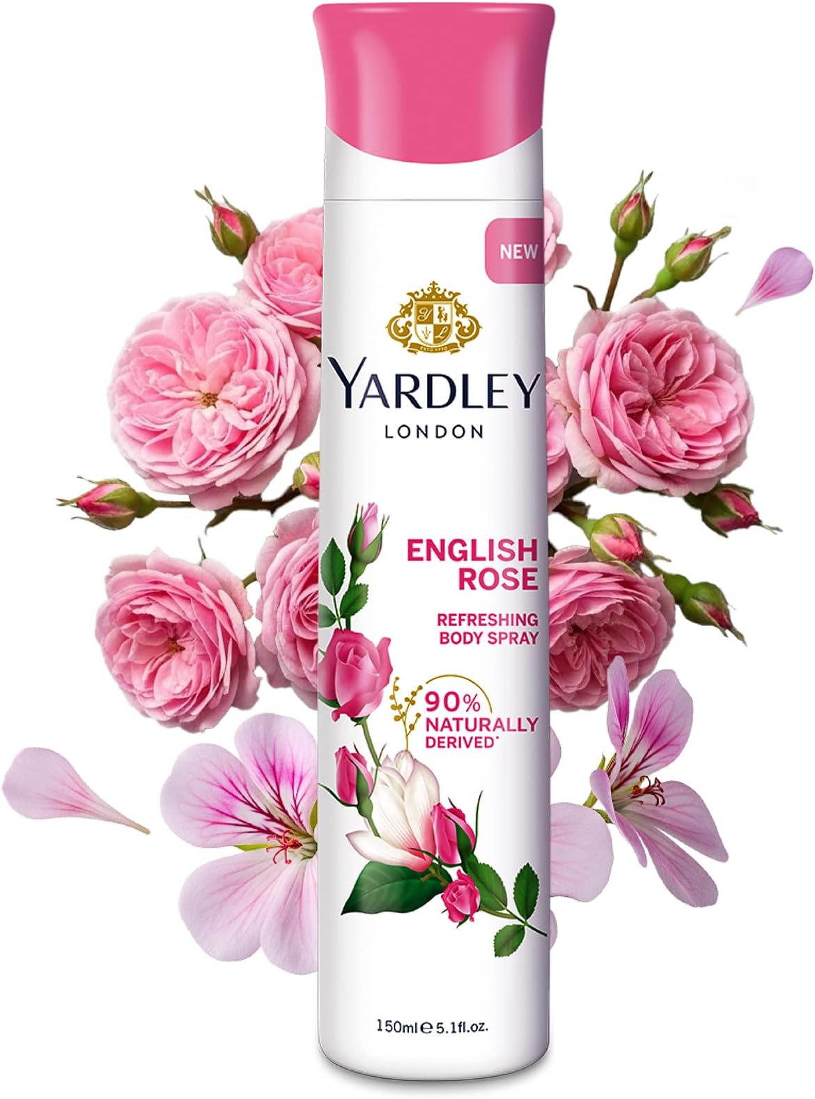 Yardley English Rose Body 150ml 5 Oz Refreshing Body Spray