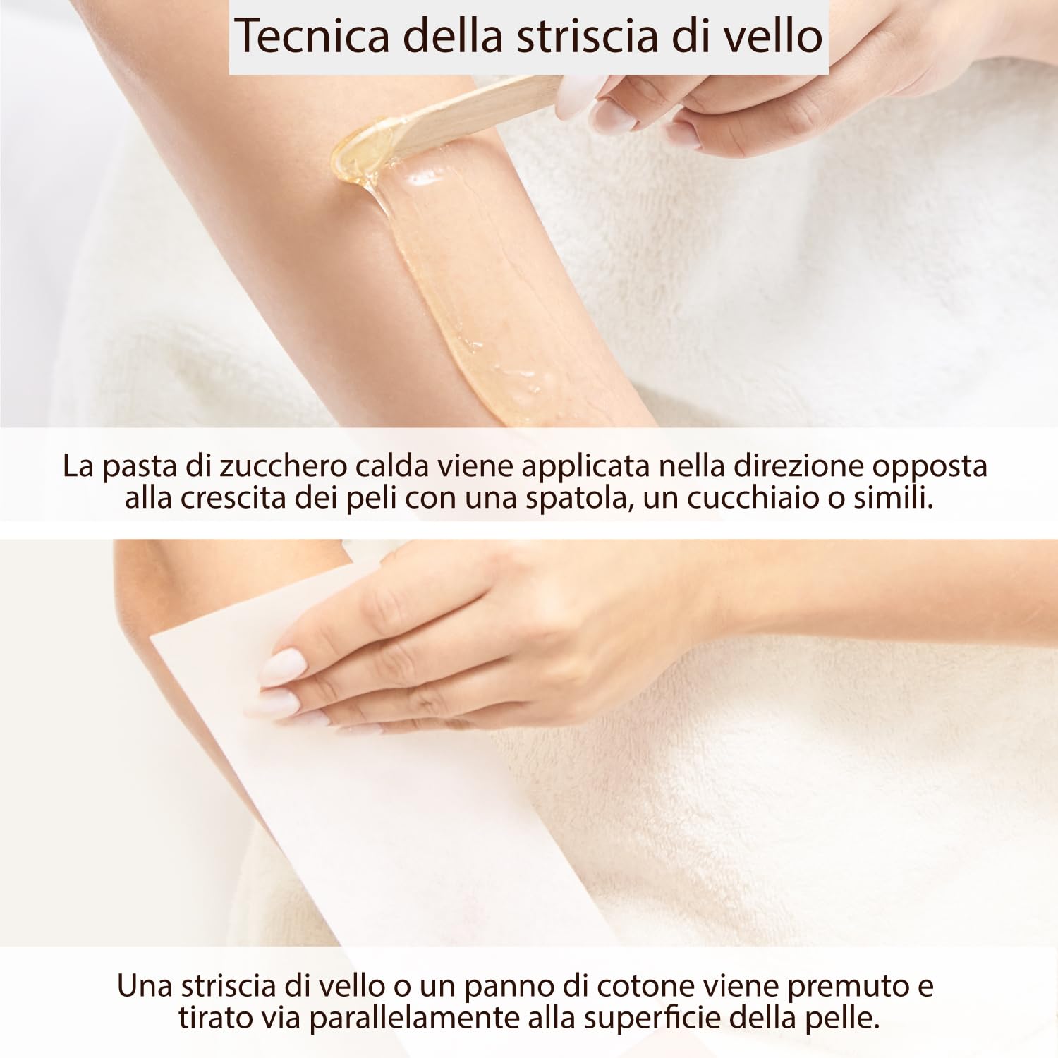 kit di prova + 100 strisce in tessuto non tessuto gratis, pasta di zucchero per la depilazione, tutte e tre le paste da 500 gr. Kit di prova, zuccheraggio per parti intime, il viso e il corpo; provalo ora