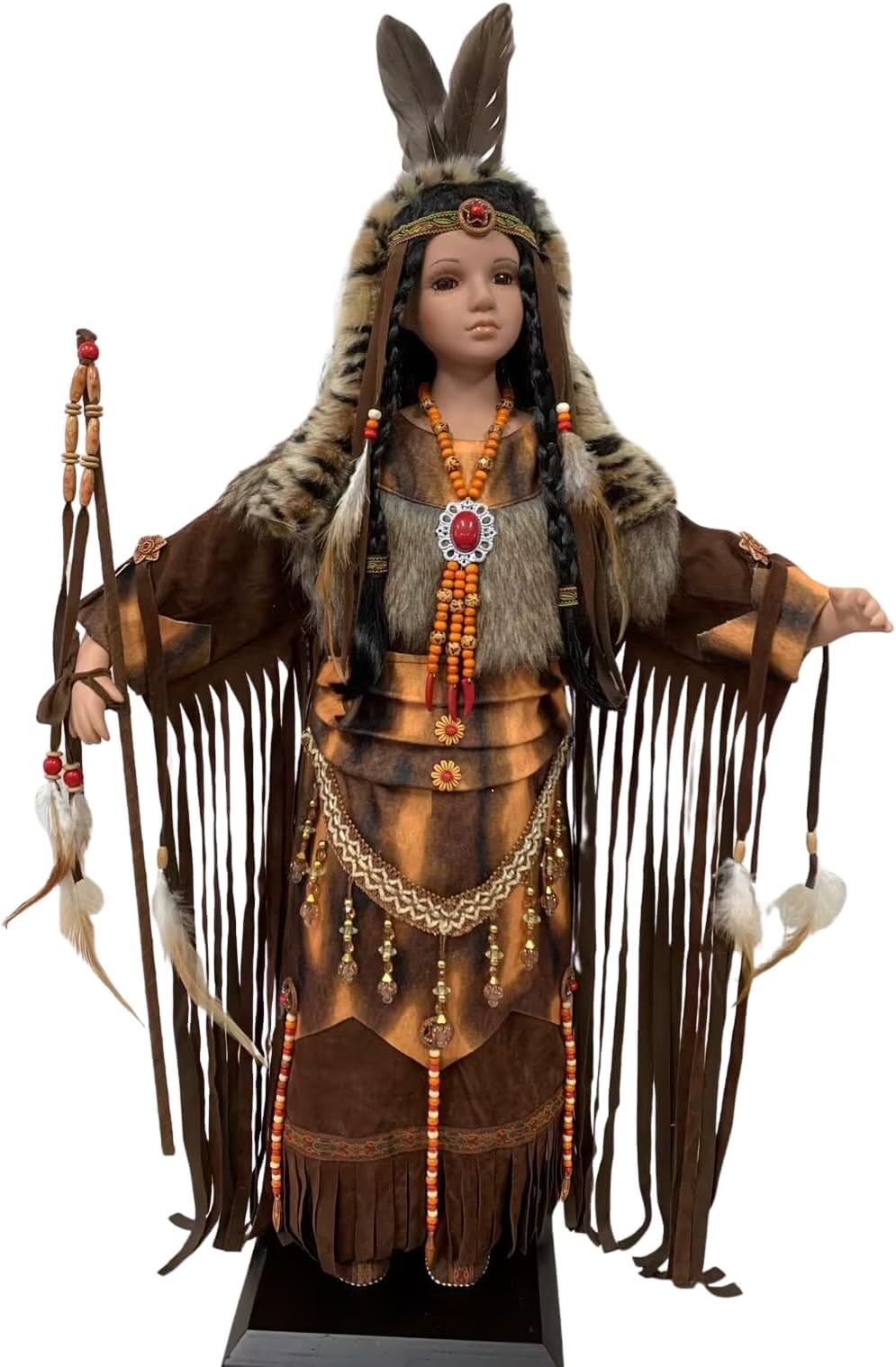 KINNEX COLLECTIONS SINCE 1997 28" Collectible Native American Indian Porcelain Doll ~ Whispering Dove ~ D28673