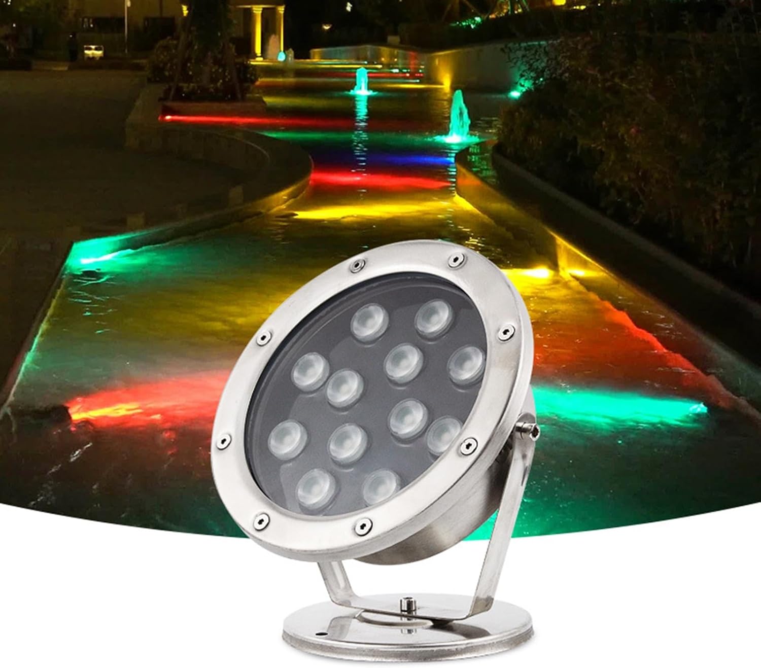 IP68 Waterproof LED Pond Lights - Low Voltage Underwater Landscape Spotlights for Waterfalls, Fountains, and Swimming Pools