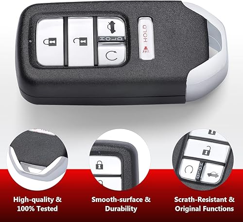 Miniatura 5 de Aichiyu Llavero remoto de proximidad inteligente de entrada sin llave, 5 botones, 433 Mhz transmisor de control para Honda Accord 2018, 2019, 2020,