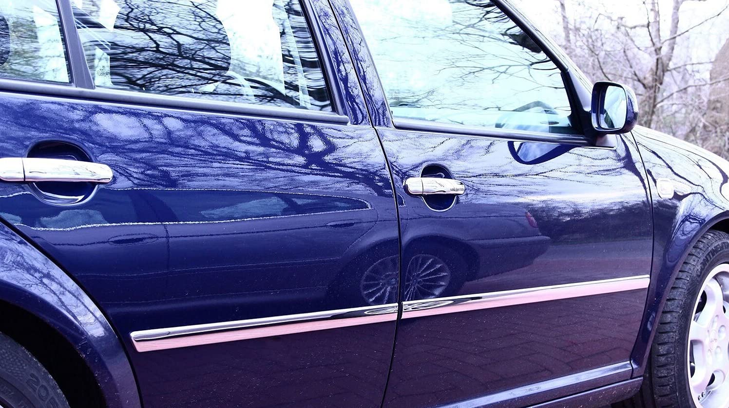 Recambo Edelstahl Türleisten kompatibel für VW Golf 4, Bora, 1997-2006 | Set 4 Türen, Chrom poliert