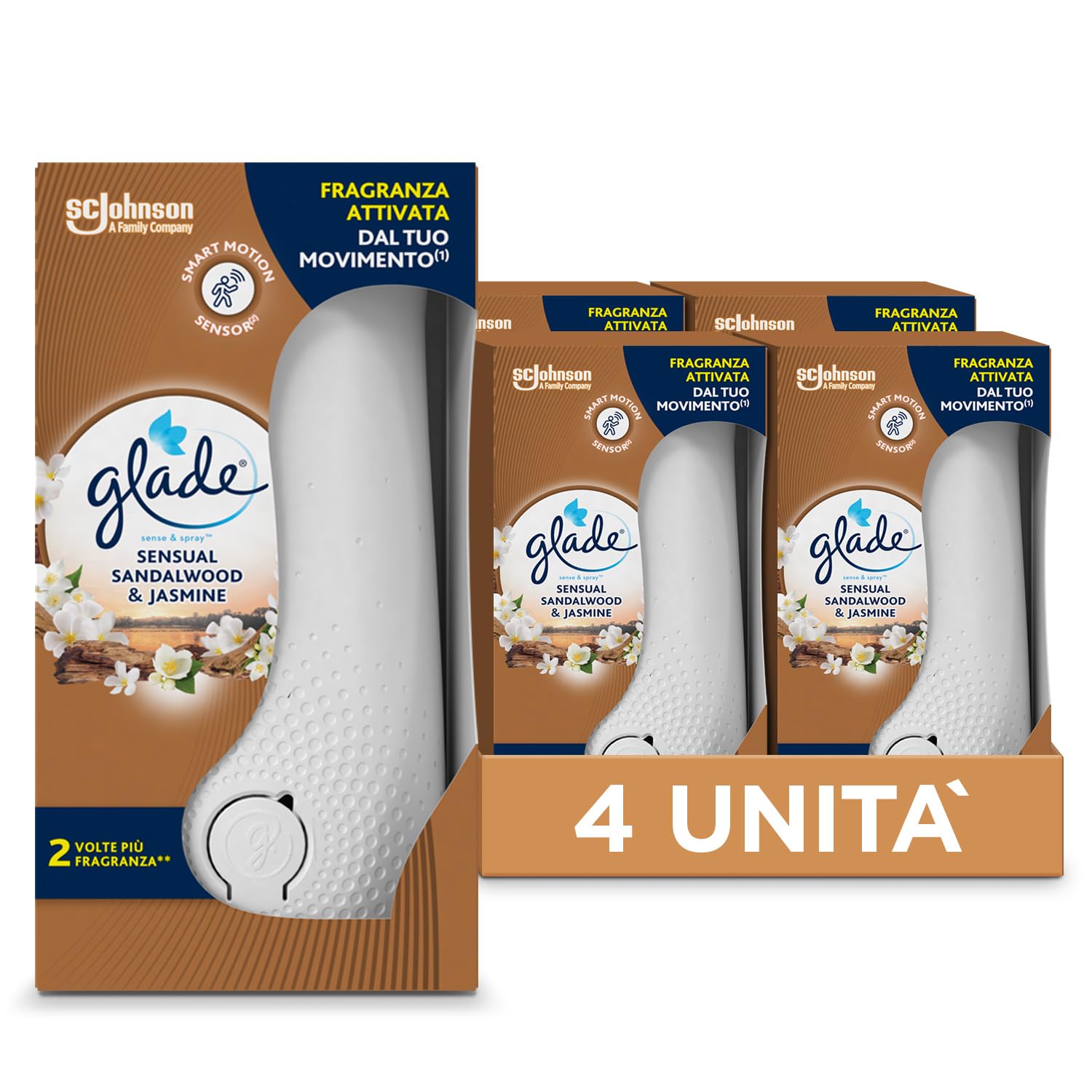 Glade Profumatore Ambienti Sensore Gelsomino e Sandalo