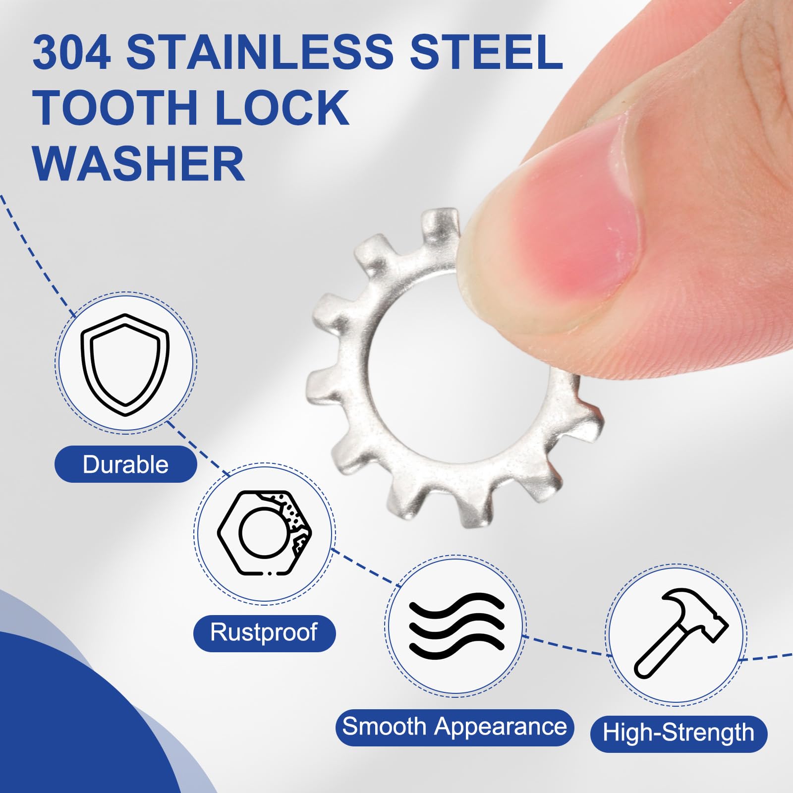 PATIKIL M12 External Tooth Lock Washer - Image 3