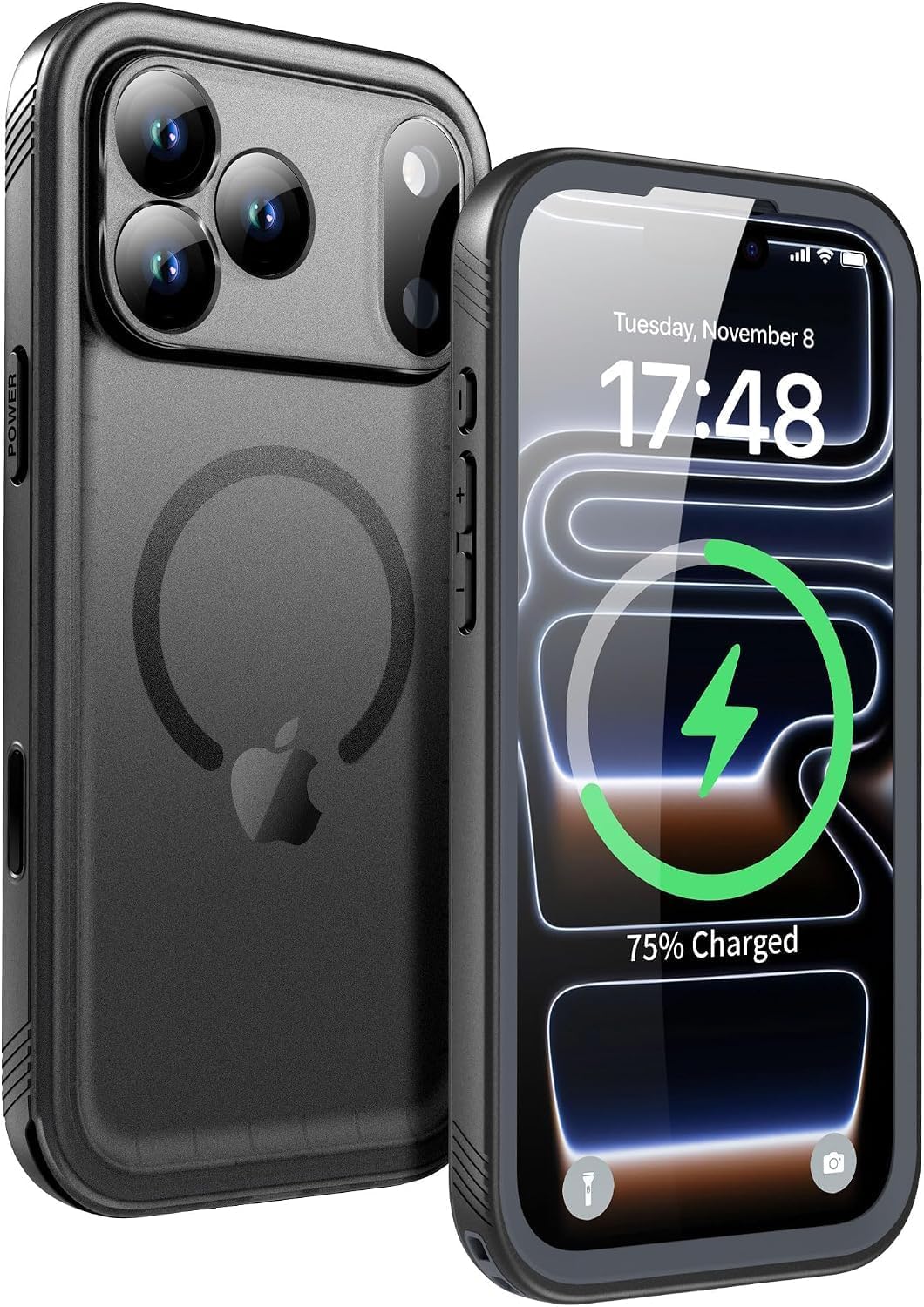 SPORTLINK for iPhone 18 Pro, 17 Pro Waterproof Case, Mag/Black