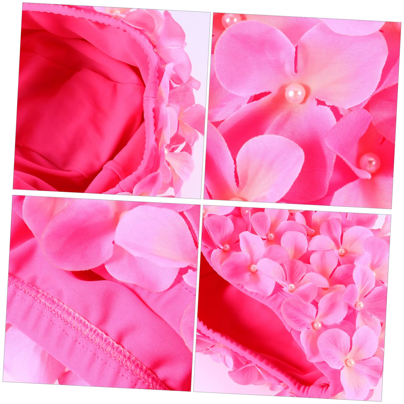 POPETPOP Lot De 3 Bonnets De Bain À Fleurs Auditive Tendance en Matériau Léger pour Cheveux Et Oreilles