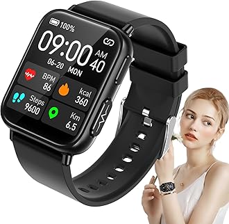 Blood Glucose Watch for Diabetics - TK10 ECG Non-invasive Blood Glucose Test Smart Watch,Wearable Glucose Monitor with 1.9 Inch Full Touchscreen, Fashionable Smartwatch Heart Rate Monitor