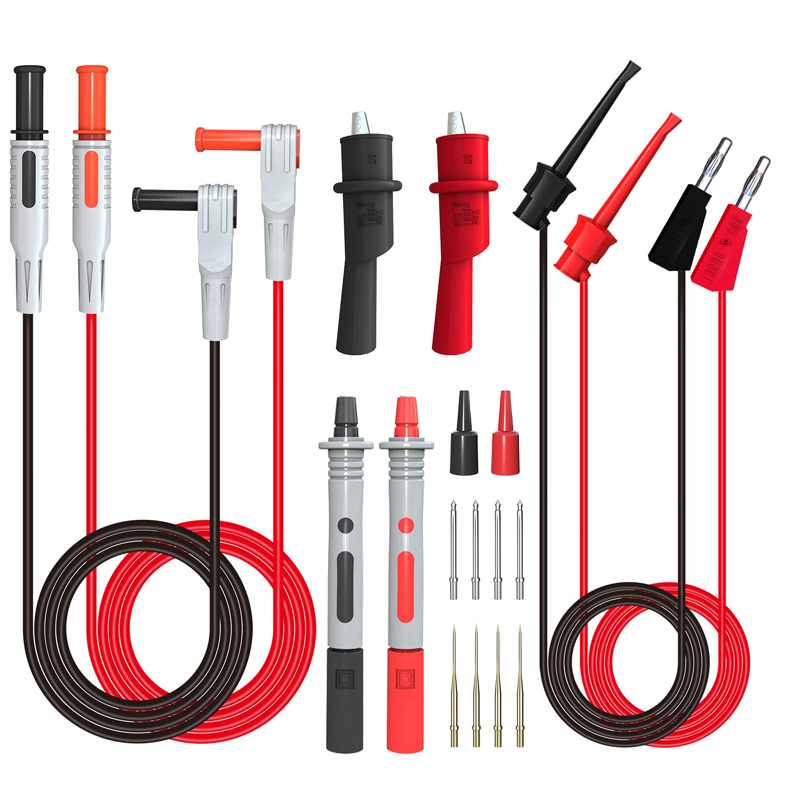Goupchn Multimeter Test Leads Kit with Alligator Clips Banana Plug to