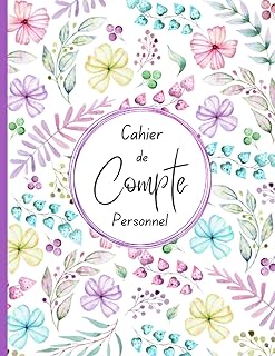Cahier de Compte Personnel: Carnet de Budget pour Suivi les Dépenses et Revenus Mensuelles