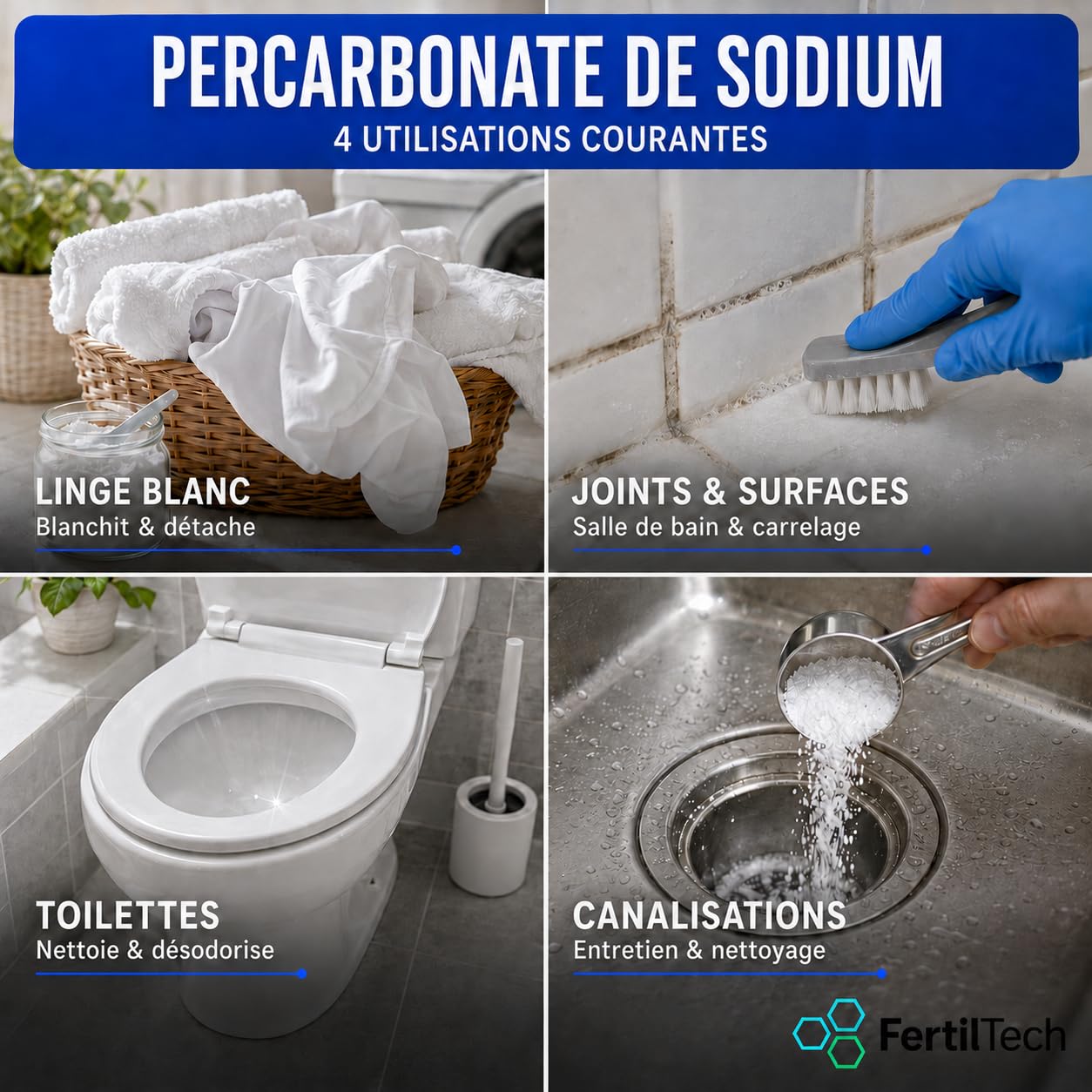 Percarbonato di Sodio 5 kg Percarbonato di Soda Multiuso, Ossigeno Attivo, Smacchiatore per Biancheria, Sbiancante per Tessuti, Detergente per Casa per Giunti, WC, Superfici e Tubature