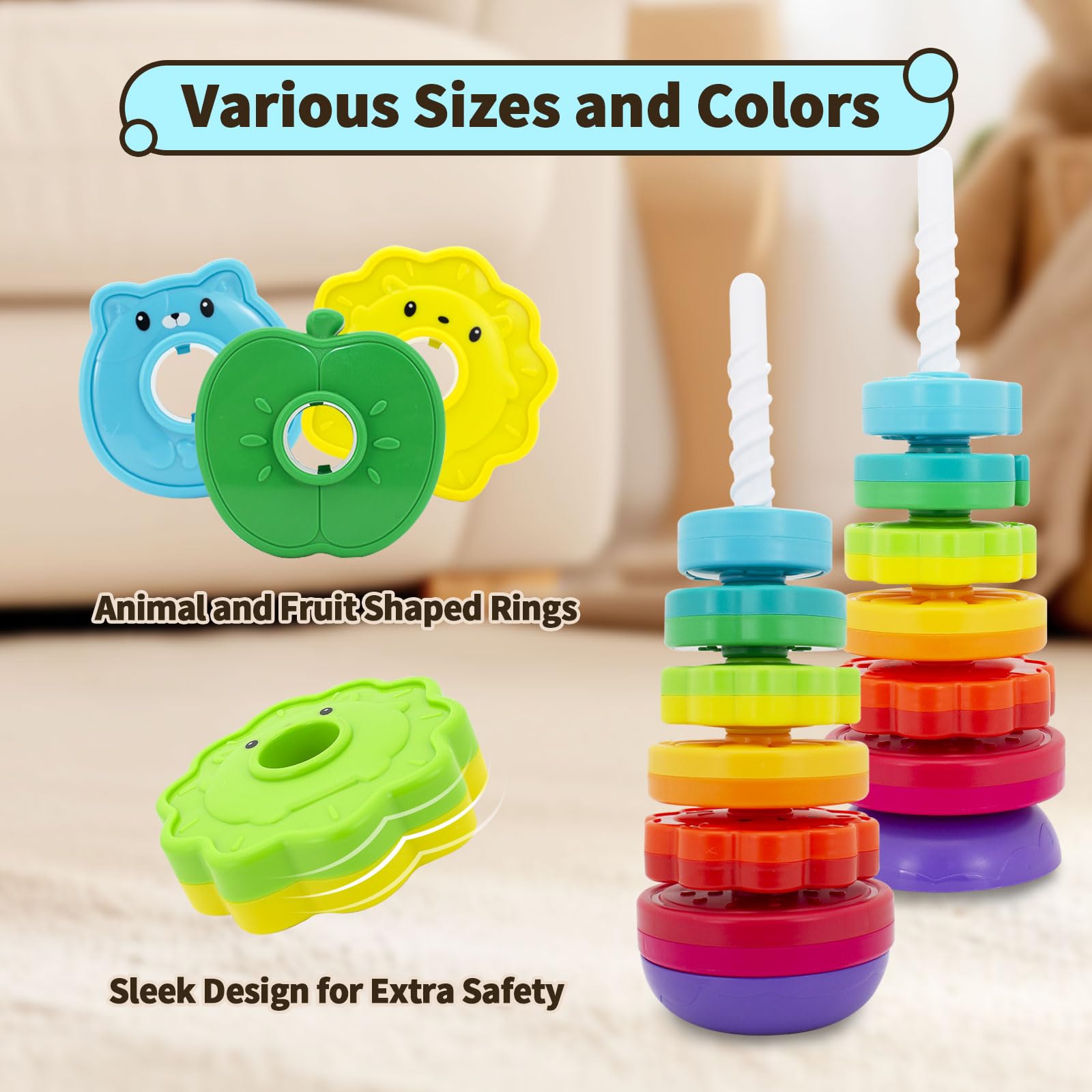 Montessori Stacking Toys for 1 Year Old -3 Montessori Stacking Toys for 1 Year Old -3