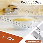 Conseil de coupe acrylique avec contre- lèvres, Panneaux de coupe transparents antidérapants, Essentiels de cuisine & Cadeaux de décoration (Clear avec Juice Groove, 16" L x 12.5" W)