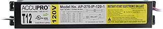 Accupro AP-275-IP-120-1 Electronic Fluorescent Ballast, 2-Lamp, T12 F96T12 27W, 120V