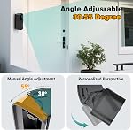 Mont d'angle Blink Doorbell, réglable de 30 à 55 degrés pour caméra Blink doorbell 2nd Gen(Modèle le plus récent), Kit de haies de fixation à angle, Porte-angle à large vue, (noir)