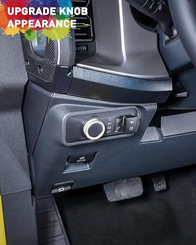 Miniatura 84 de Savadicar CKT01 Billet - Juego de molduras de perilla de control de aluminio, faros/4WD/HVAC, biseles de anillo de perilla de control climático, Rojo