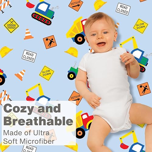 Miniatura 4 de EVERYDAY KIDS - Sábana bajera para cuna, 100% micro fibra suave, transpirable e hipoalergénica, se adapta al colchón de cuna tamaño estándar de 28