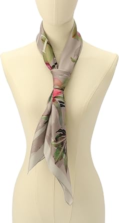 AllSaints Women's Adena Dusty Pink Square Scarf, 100% Silk Accessory with Lightweight Fabric