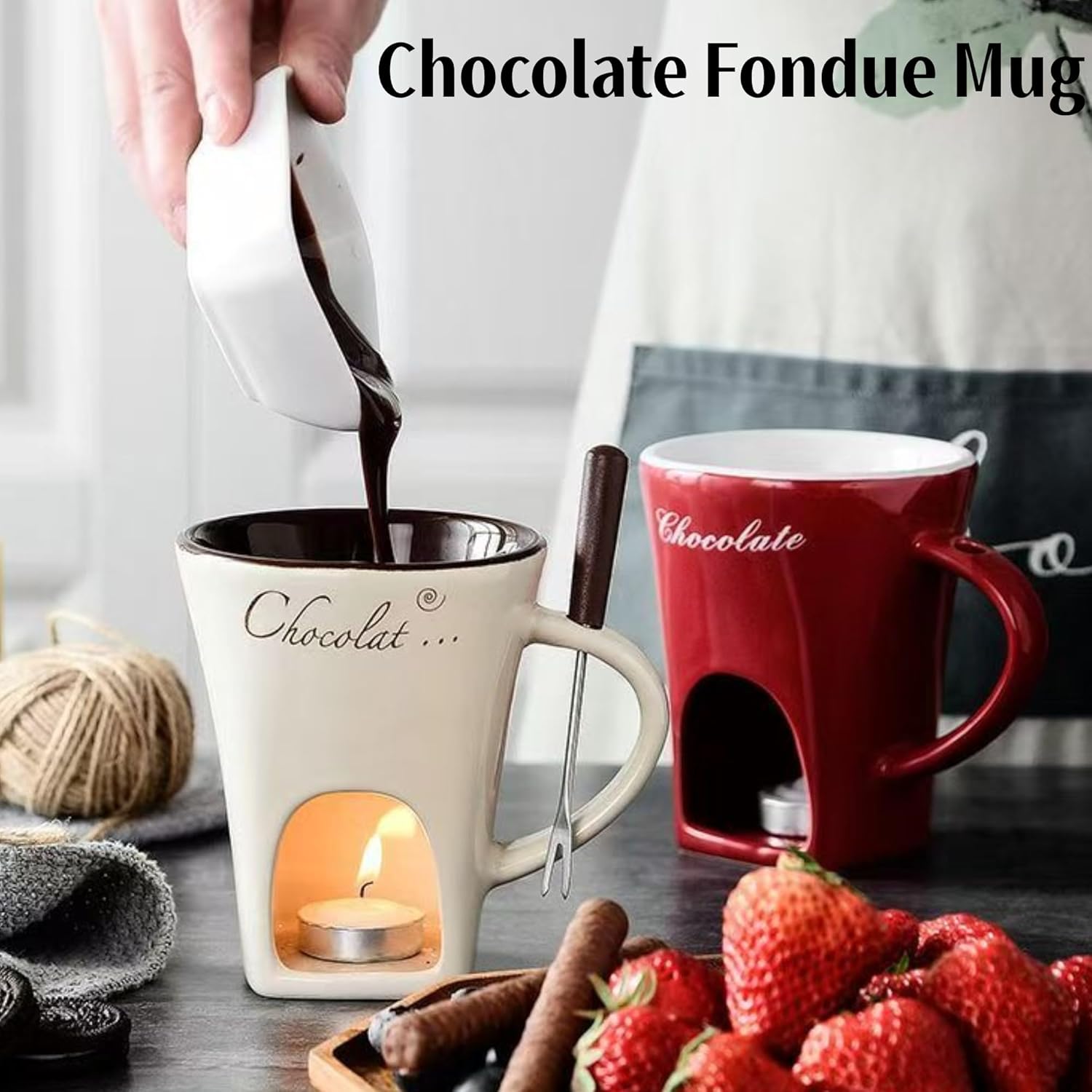 Fondue Cup, Chocolate Melting Fondue Mugs Set of Bhutan Ubuy