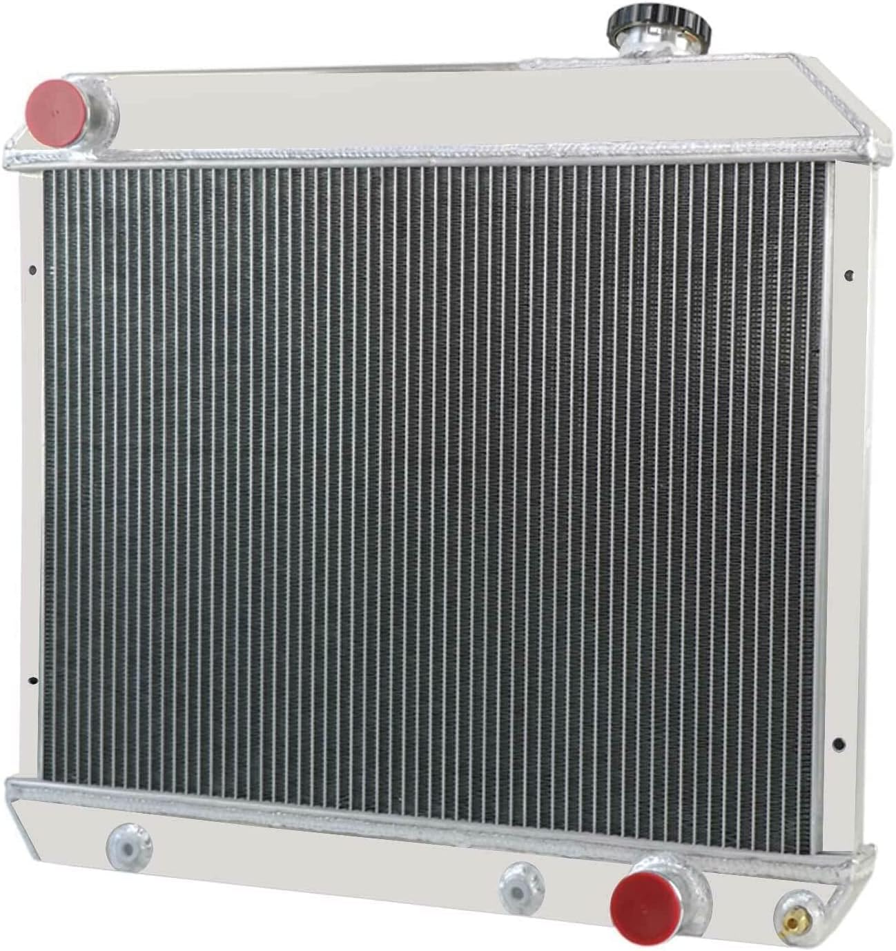 Direct Replacement for 1963-1966 1964 1965 Chevy C10 C20 C30 Pickup Truck V8 Aluminum Radiator (3-Row) (3-Row Radiator)