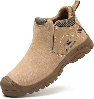 Plastic Steel Toe Shoes for Women Lightweight Safety Shoes 6KV Insulated Work Shoes Slip-on Sneakers Hiking Shoes