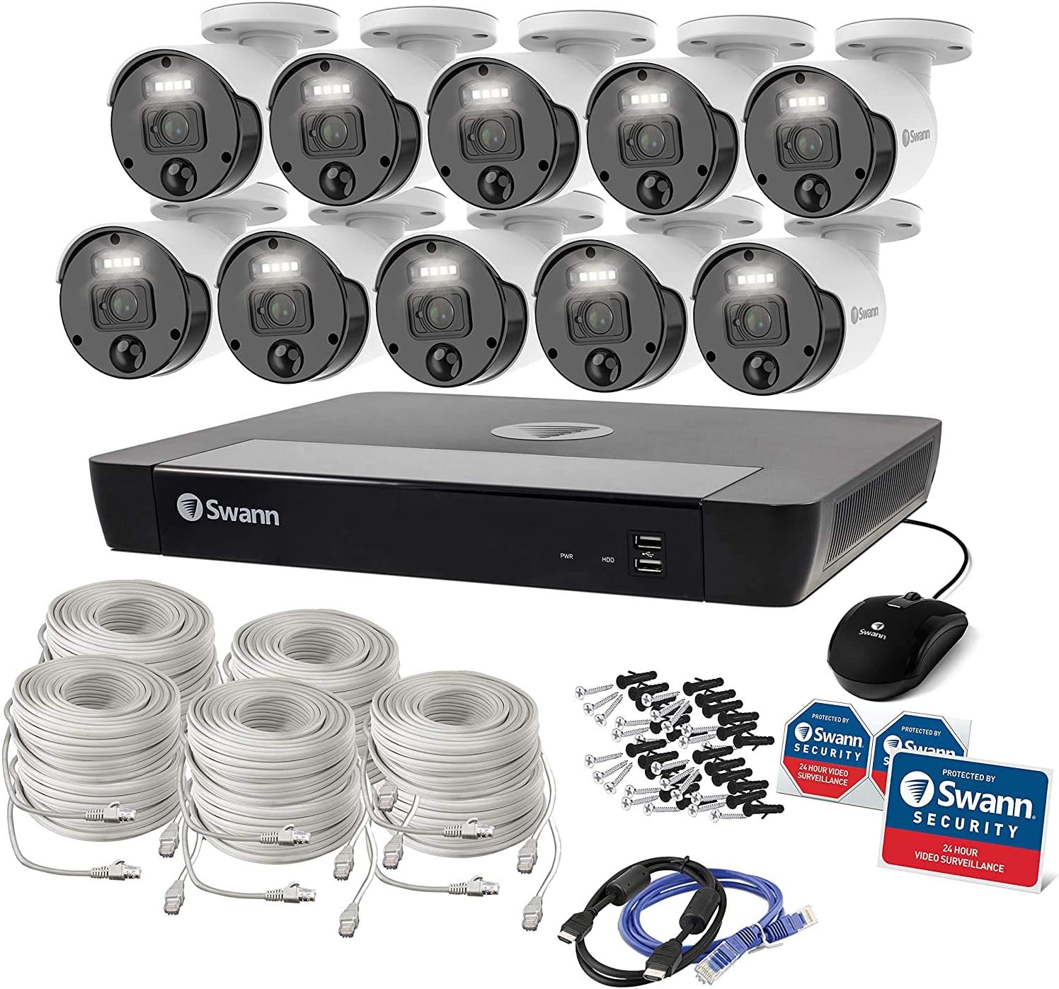 Blасk Frіdау - 70% оƒƒ Swann Security Camera System CCTV, 10 Camera 16 Channels POE NVR Master 4K Upscale Video Wired Surveillance, Indoor Outdoor, Night Vision, Heat Motion Detection, SWNVK-1676810 Uр Tо 60% оƒƒ Swann Security Camera System CCTV, 10 Camera 16 Channels POE NVR Master 4K Upscale Video Wired Surveillance, Indoor Outdoor, Night Vision, Heat Motion Detection, SWNVK-1676810