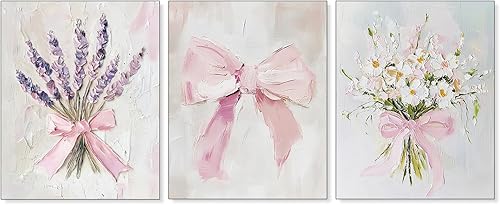 Miniatura 8 de Pleonox Juego de 4 impresiones artísticas florales de hortensias preppy retro de moda de 8 x 10 pulgadas, con texto en inglés «How Lucky Are We Azul