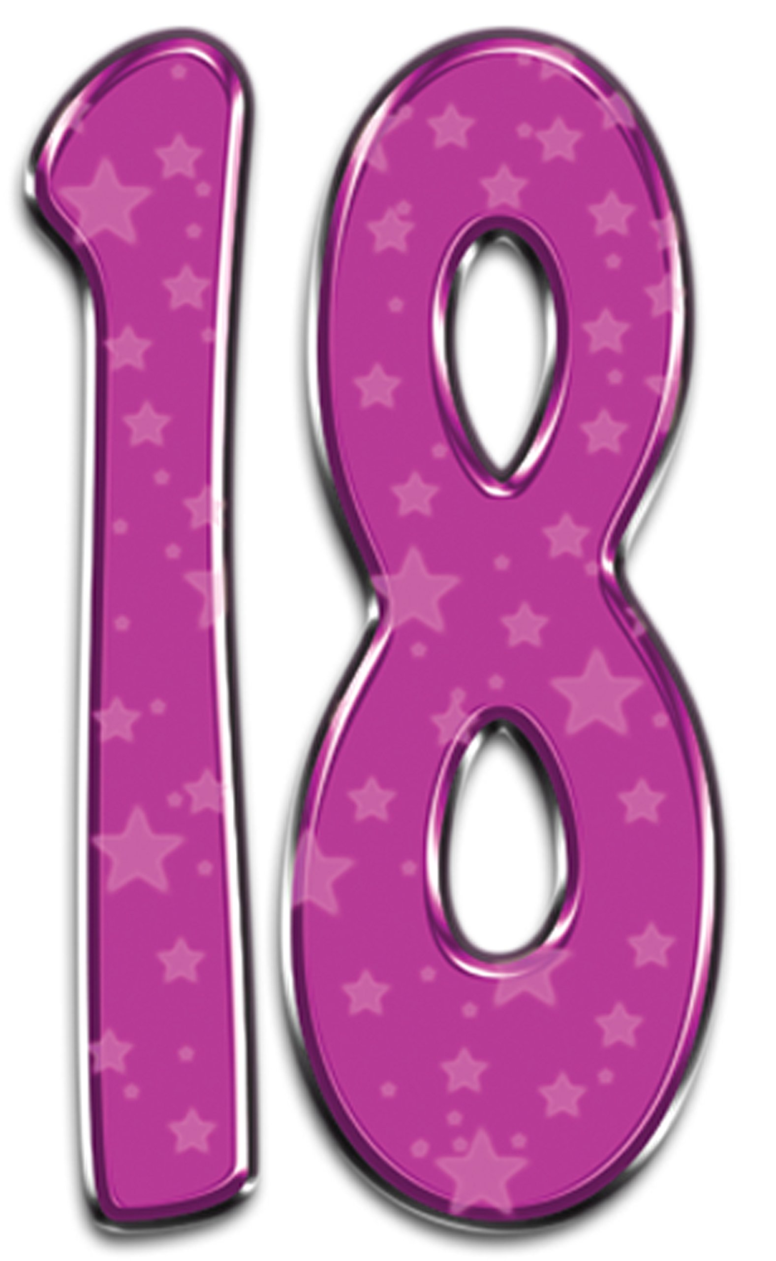 Star Cutouts Cut Out of Number 18