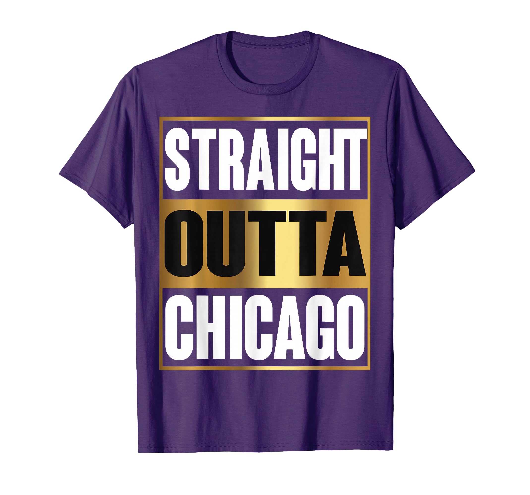 Straight Outta Chicago Shirt Illinois Gifts T-Shirt