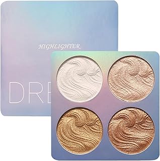 dPois 4-Pan Shimmer Highlighter – Face Powder...
