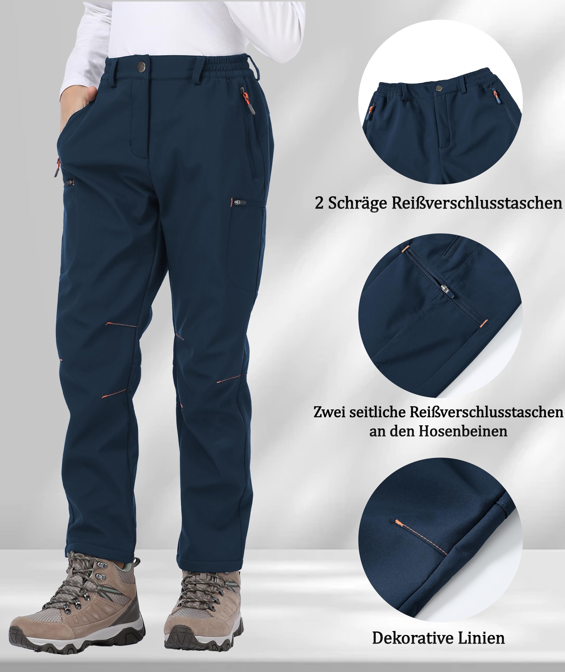 Zoofly Pantalon Esqui Niño Invierno Pantalon Termico Impermeable Niño Pantalones Térmica Niña Pantalón Softshell