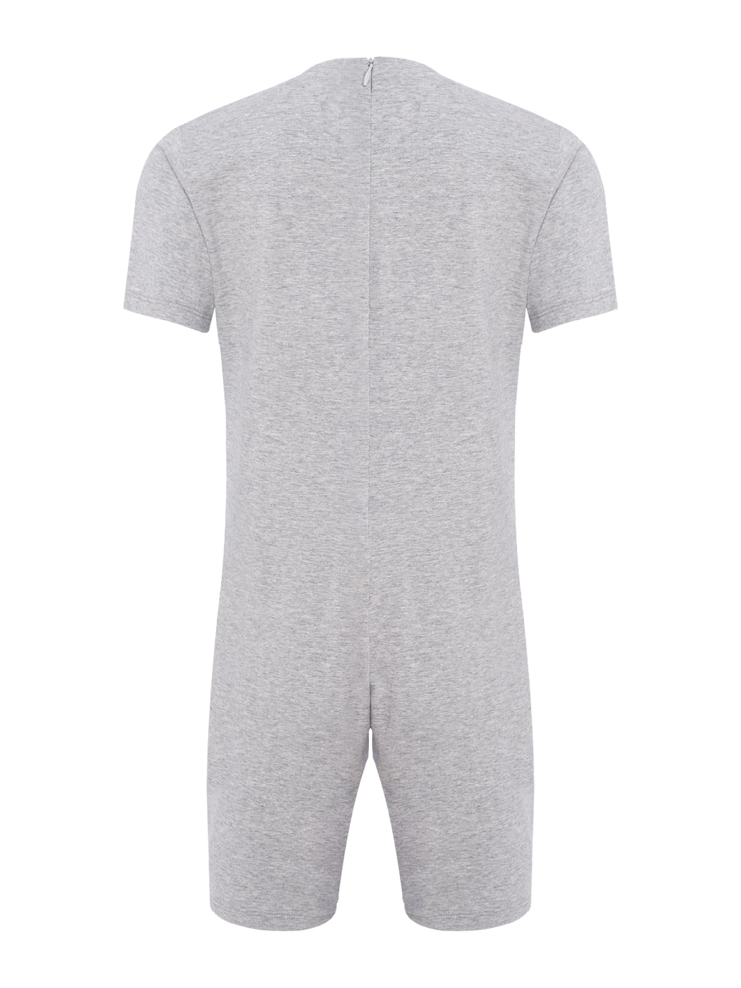 Sxiwei Pyjama Combinaison Femme Homme Fermeture Éclair au Dos Body Vêtement Adapté Pyjama Personnes Âgées Alzheimer Incontinence