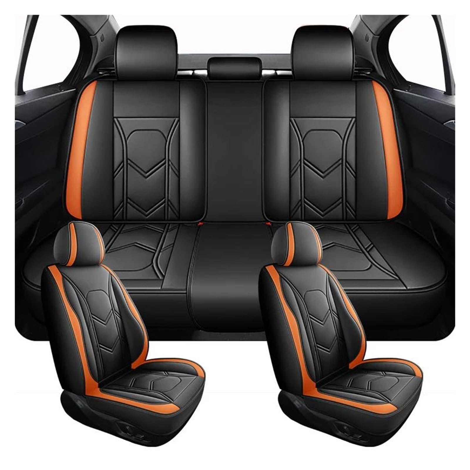 Housses de siège auto universelles en cuir PU durable faciles à nettoyer - 4