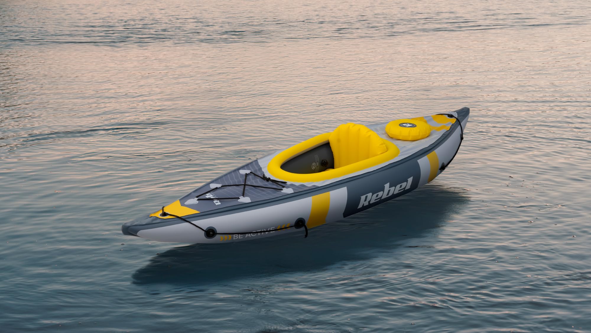 Rebel Electro Kayak Inflable 282x90 Paddle Bomba Asiento RBA-4515