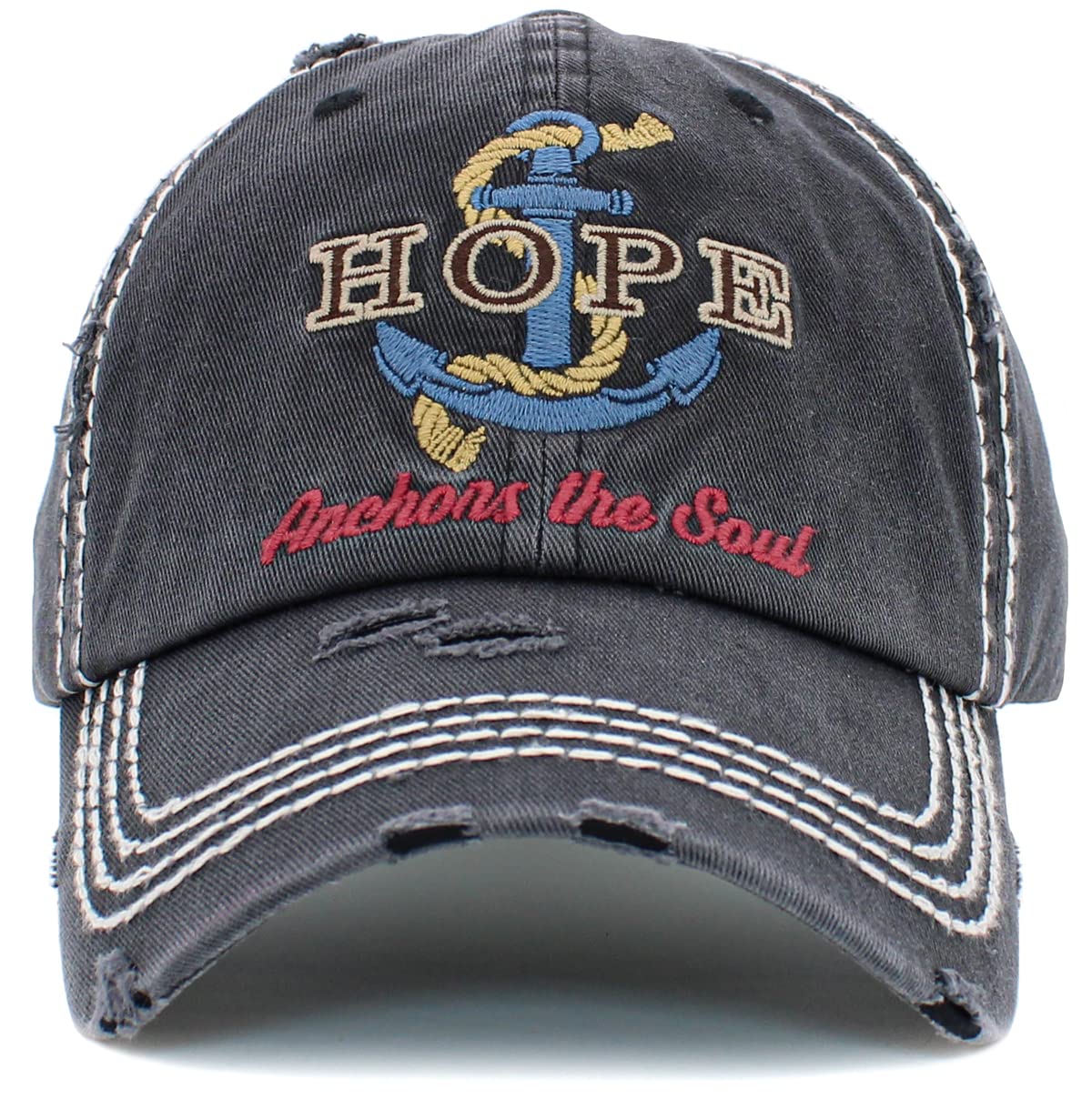 Vacation Beach Camping Womens Baseball Cap Distressed Vintage Unconstructed Embroidered Patch Hat
