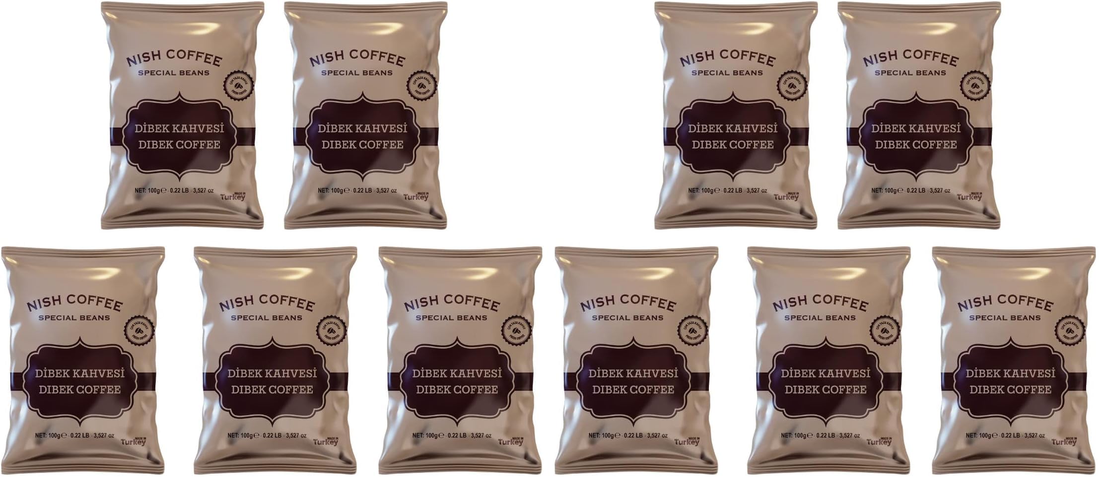 Nish Dibek Kahvesi 5'li Set (100 gr x 5 Adet) (2 paketi)