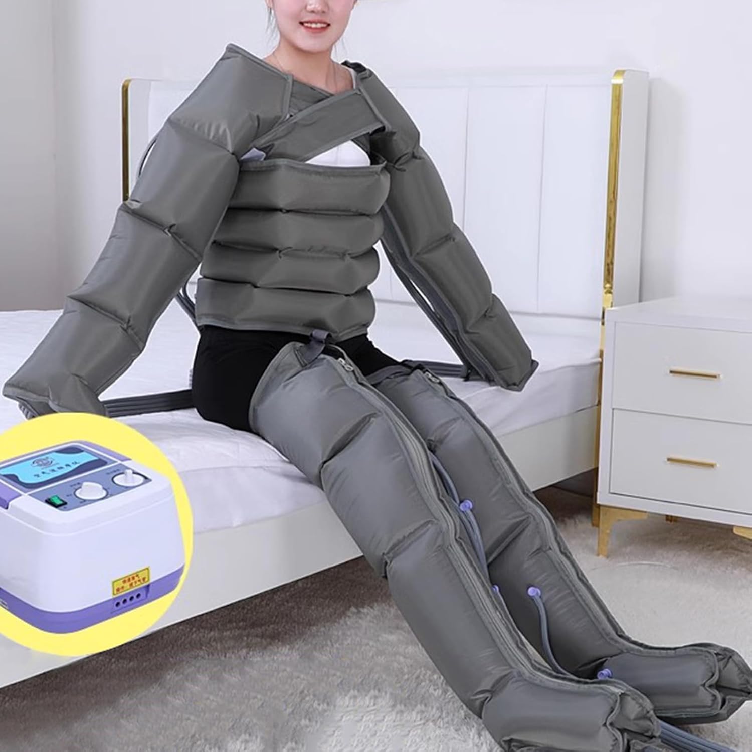 Lesbjfdm 4 Cavities Leg Massager For Lipedema Leg Compression Machine Lymphatic Drainage Massager Legs Machine Compression Boots For Circulation Foot And Leg Massager For Circulation Calf Massager Leg