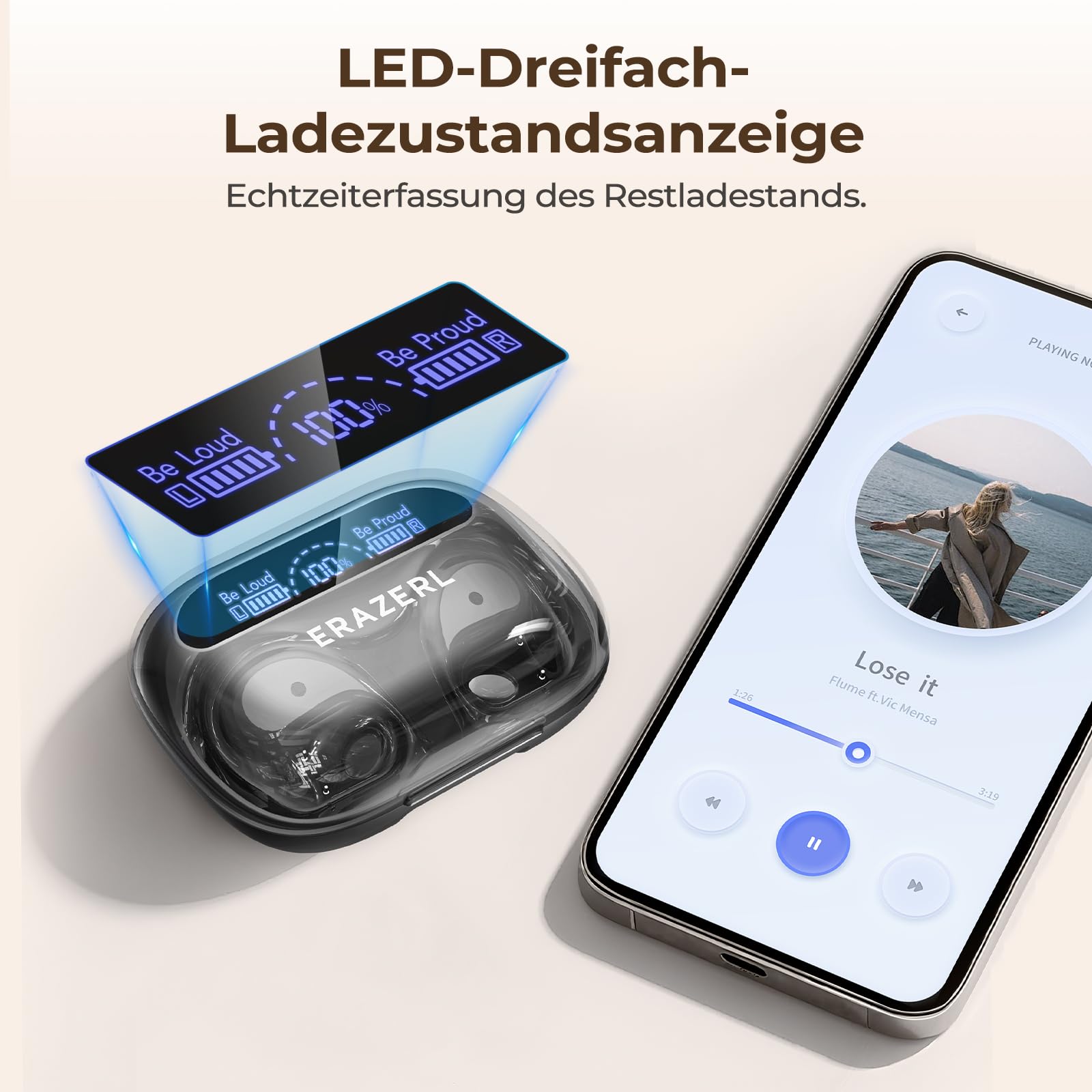 XP18 KI-Übersetzungs-Ohrhörer mit Echtzeitübersetzung, Übersetzungsgerät für 134 Sprachen (kein Abonnement erforderlich), Bluetooth 6.0 Übersetzer-Ohrhörer 3-in-1 mit 7 Übersetzungsmodi für Reisen
