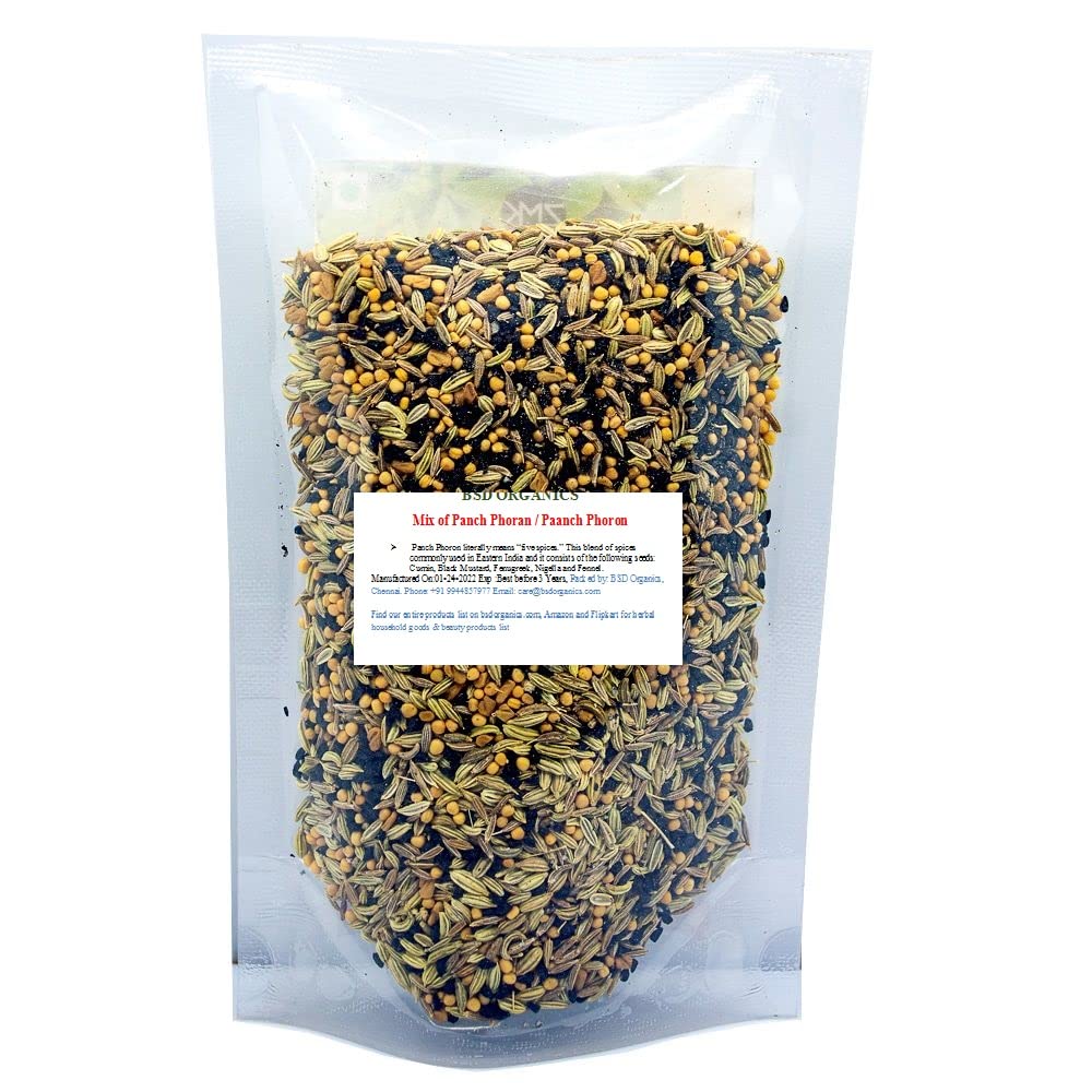 BSD Organics Mix of Panch Phoran/Paanch Phoron (100 Gram / 3.5 Ounce)