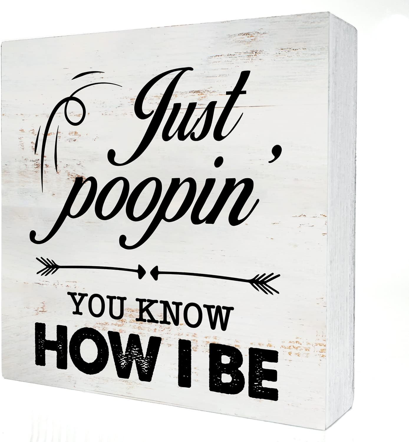 Amazon.com: Farmhouse Bathroom Wood Box Sign Home Decor Rustic Bathroom ...