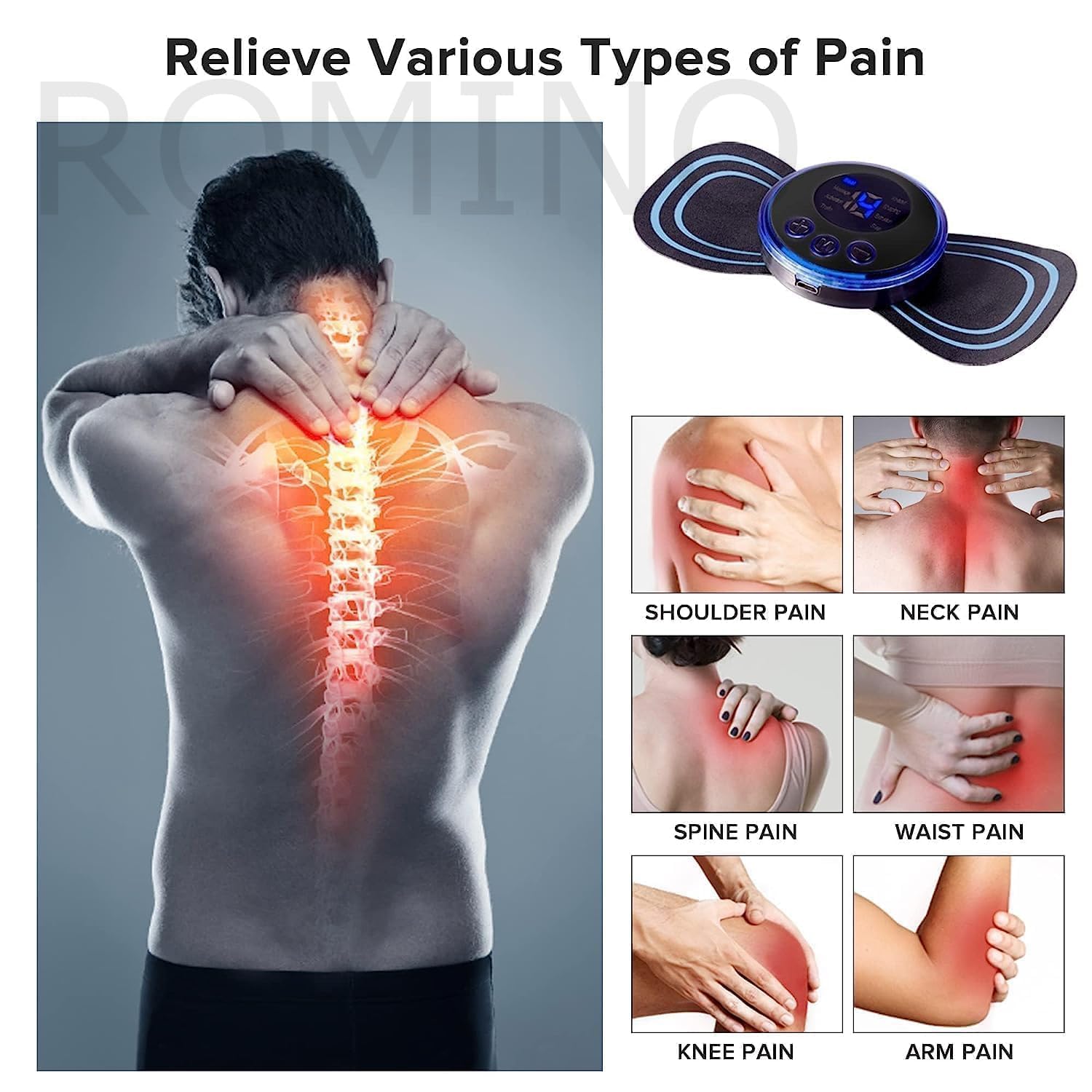 Giana Enterprise Wireless EMS Mini Body Massage Machine Machine Portable Butterfly Massage for Blood Circulation, 8 Modes and 19 Strength Level (Mini Massage) Relief from Pain Relief Giana Enterprise Wireless EMS Mini Body Massage Machine Machine Portable Butterfly Massage for Blood Circulation, 8 Modes and 19 Strength Level (Mini Massage) Relief from Pain Relief