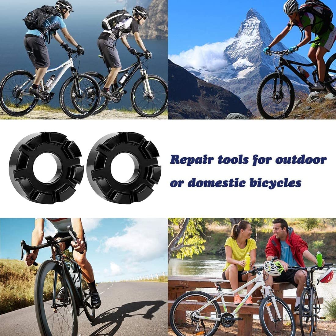 Homord Chiave Tiraraggi Bici 6 In 1 - Utensile Per Regolazione Raggi Cerchioni, Taglie 10G-15G, Universale Per MTB E E-Bike